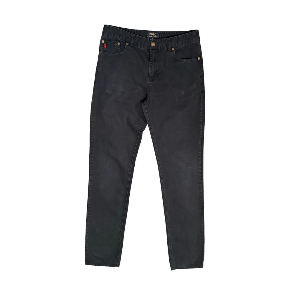 Polo Ralph Lauren Pants Boys Size 18 Blue Straight Leg Cotton Pony Pocket Preppy